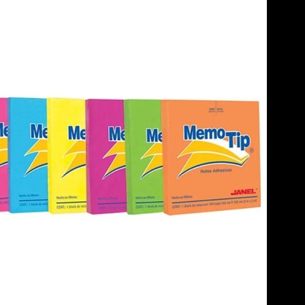 NOTAS ADH. 3X3 MEMOTIP 54-N PAQ.C6 100H.NEON CU 144